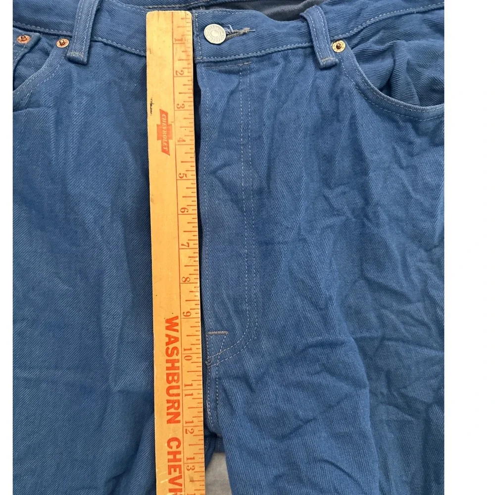 Levi's Jeans Straight Leg Button Fly Denim Blue‎ Pants Men's  38x34 Actual 35x30